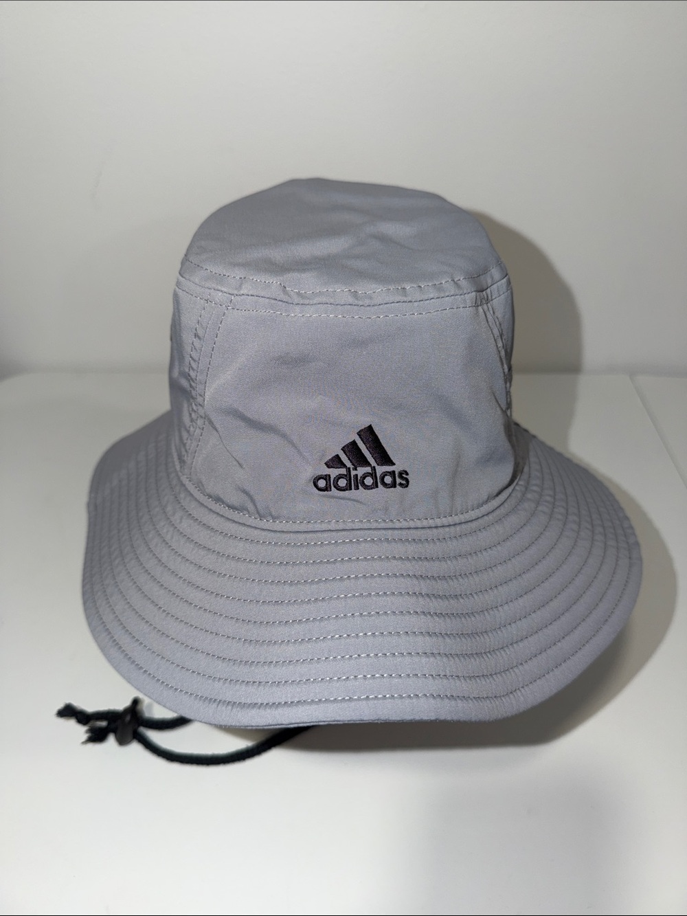adidas OS Charcoal Gray Aeroready Anywhere Boonie Drawstring Hat